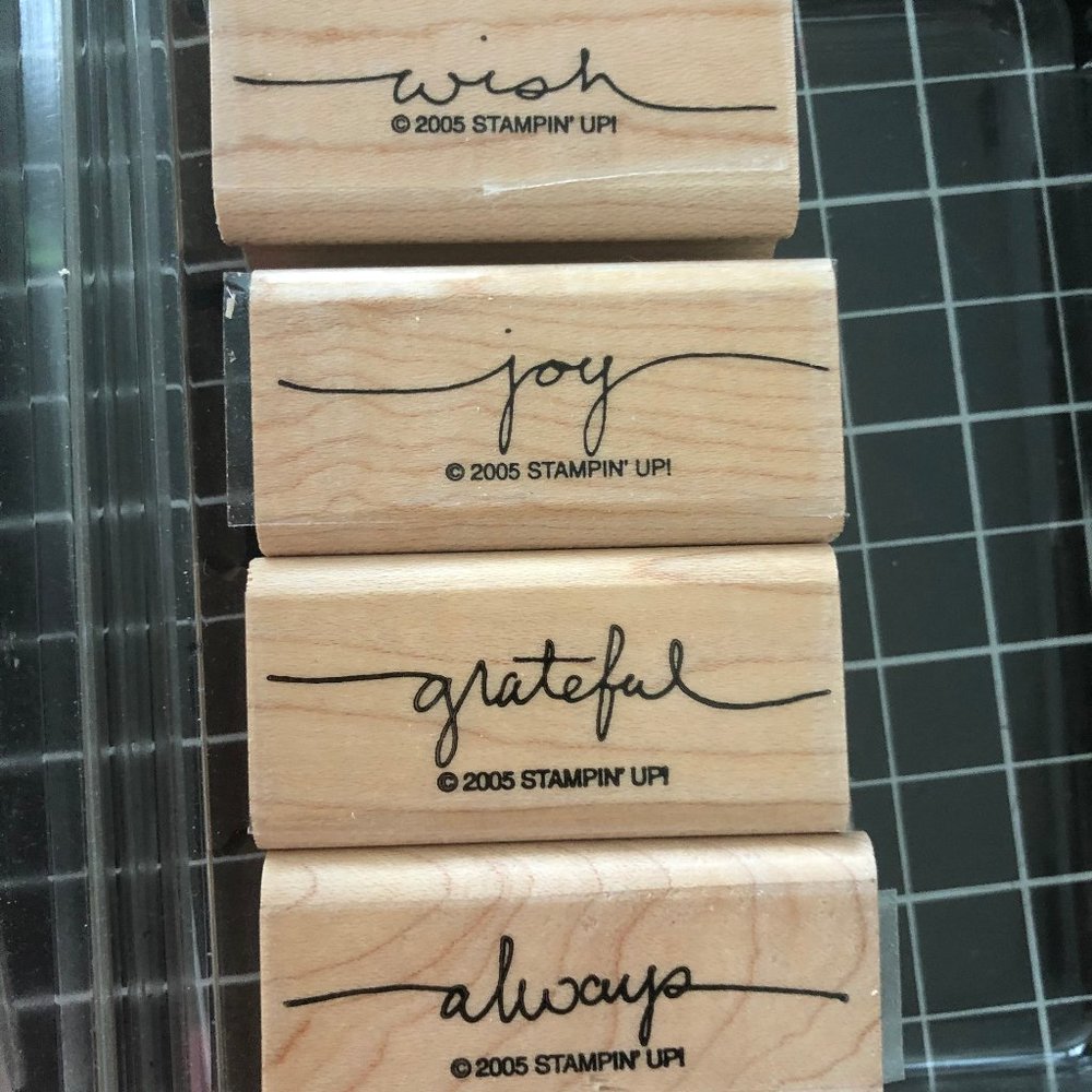 Stampin’ Up! GREETINGS  Small Script Rubber Stamp